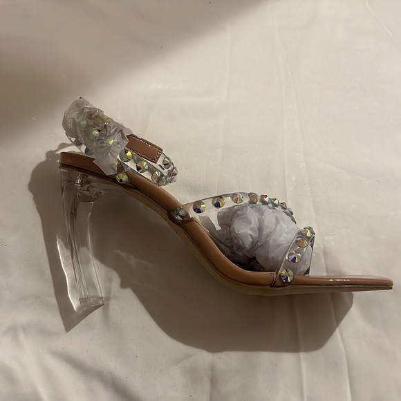 Fashion Nova - Nude Embellished Heels - Picture 9 of 9
